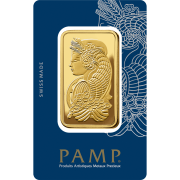 999.9 Gold Minted Bar Pamp Fortuna 100 Grams
