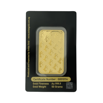 SWISS- Minted Bar - Rectangle Gold